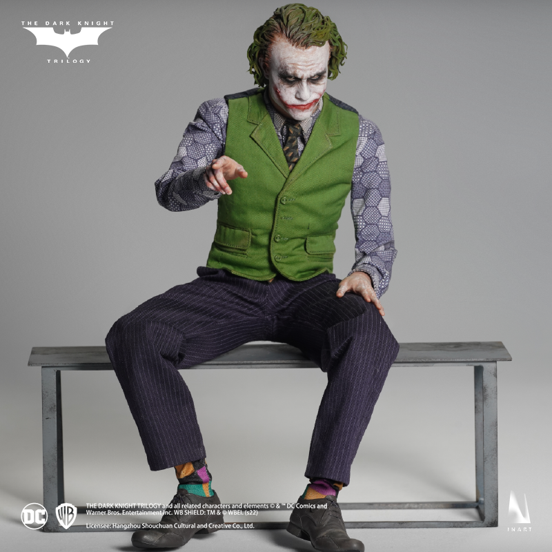 The Dark Knight Joker figure inspired by the iconic villain, meticulously crafted by INART