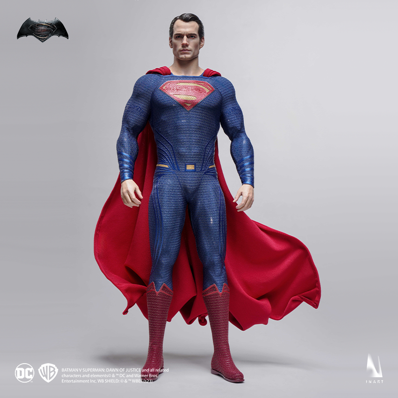 A collectible figure featuring Superman from Batman v Superman, crafted by INART