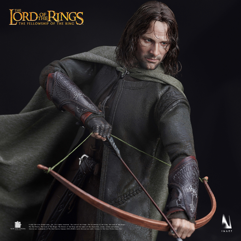 Detailed Aragorn figurine with realistic facial features.