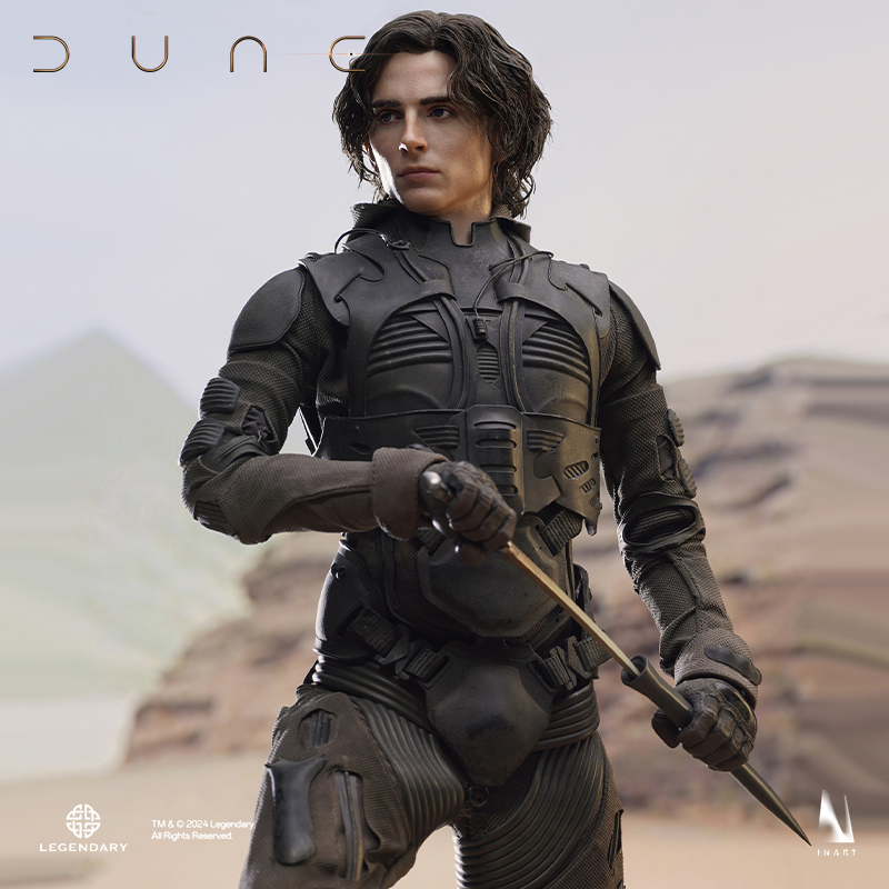 Detailed Paul Atreides figure with desert-themed accessories