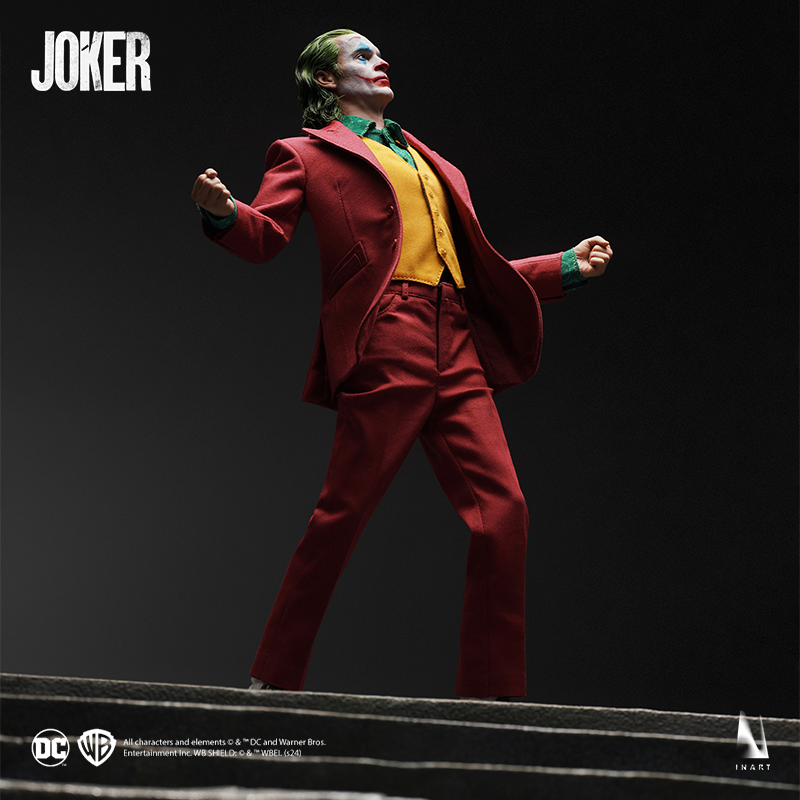 Miniature statue of Joker with trademark purple coat