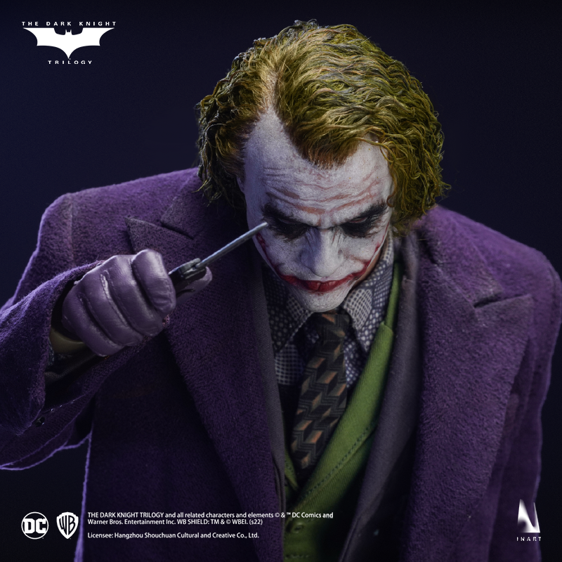 The Joker figure capturing his iconic makeup and scars