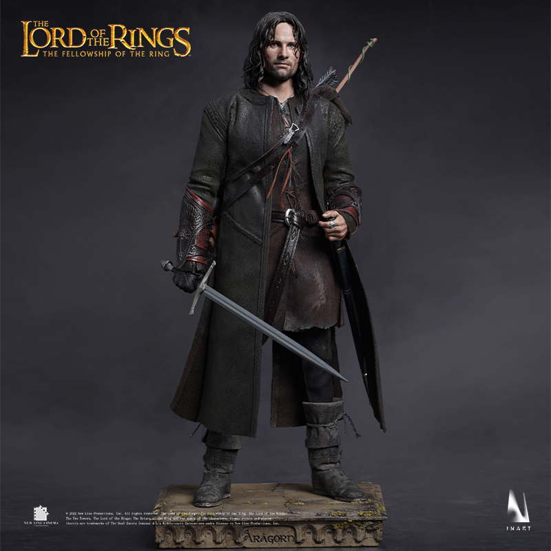 Aragorn figure in a noble and determined pose, ready for epic quests