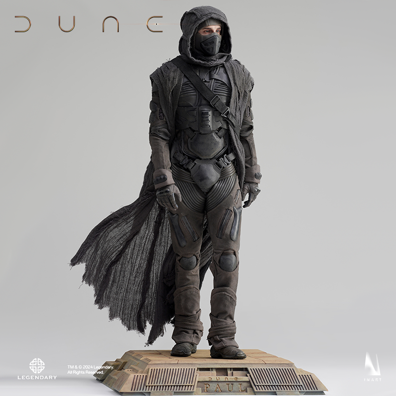 Collectible Paul Atreides figure with detailed weaponry