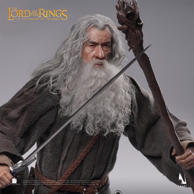 Collectible figure depicting Gandalf The Grey from INART