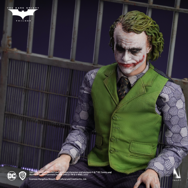 Miniature figure of The Joker with detailed accessories and weaponry