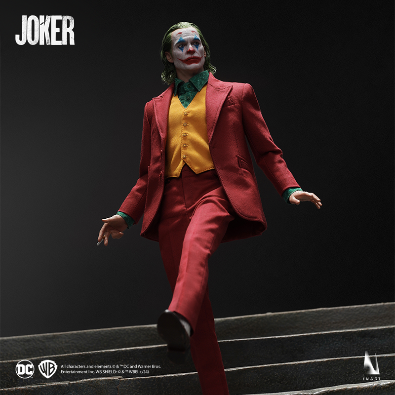 Joker collectible with intricate details of his accessories