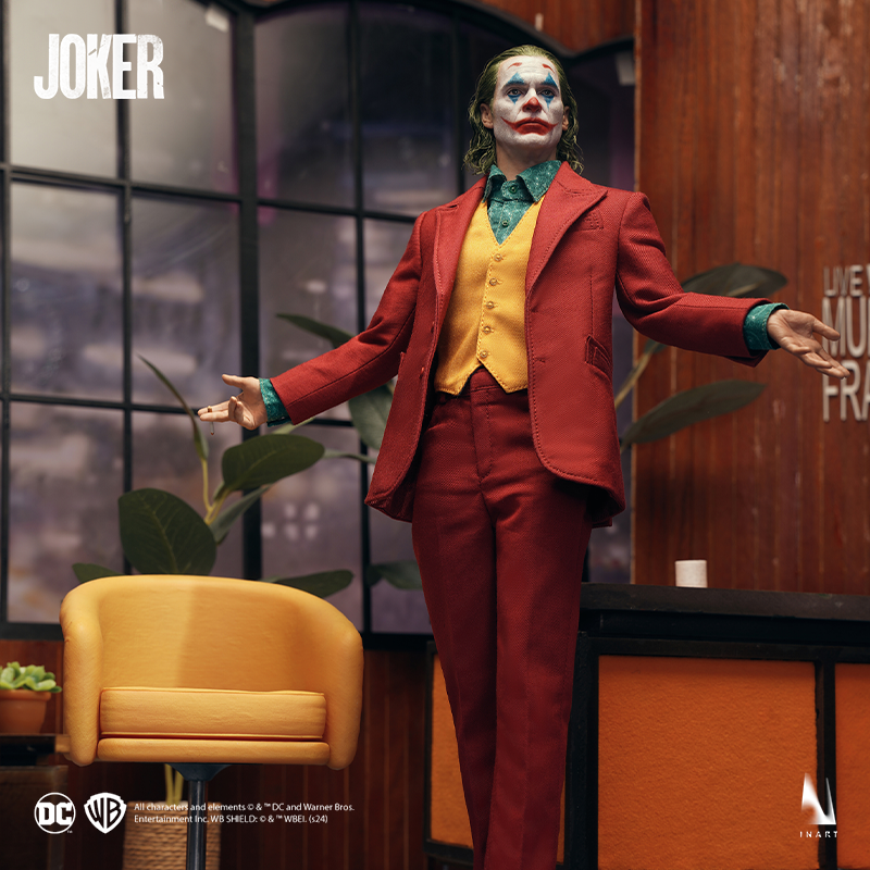 Detailed portrayal of Joker's iconic makeup and features