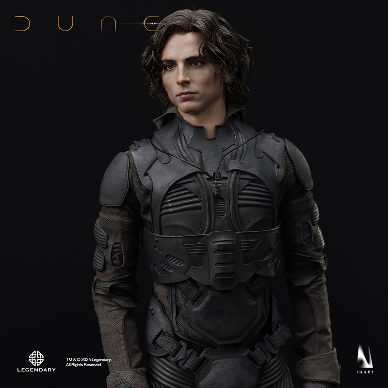 Miniature Paul Atreides figure with dynamic and heroic posture