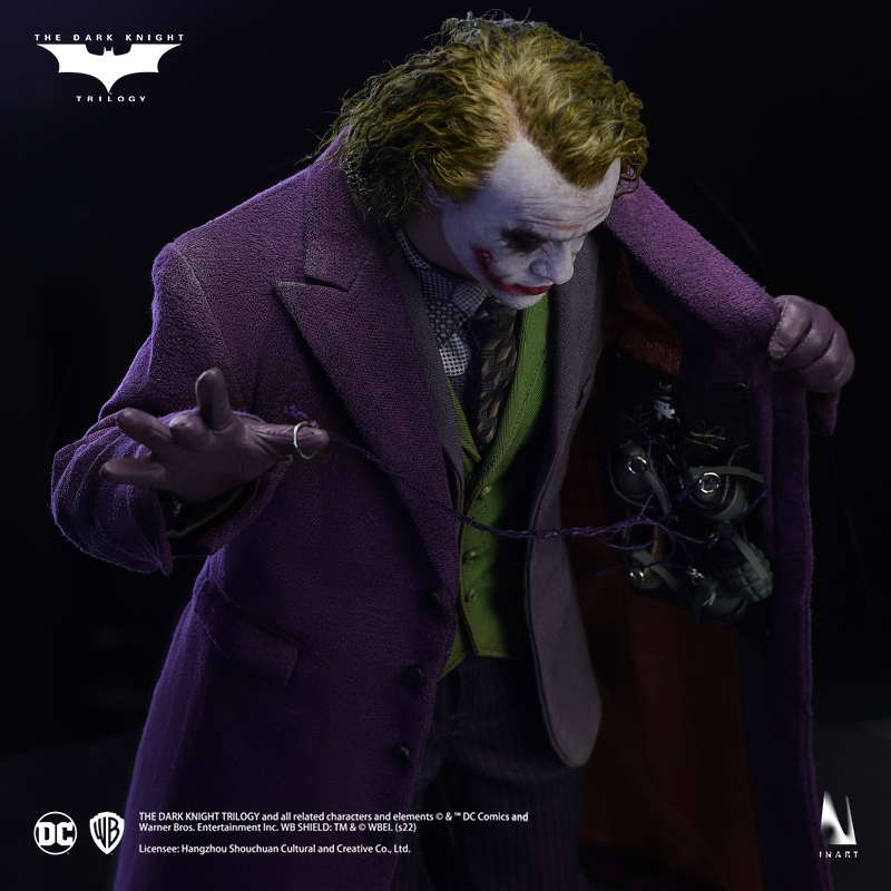 The Dark Knight Joker figure with detailed scars and makeup