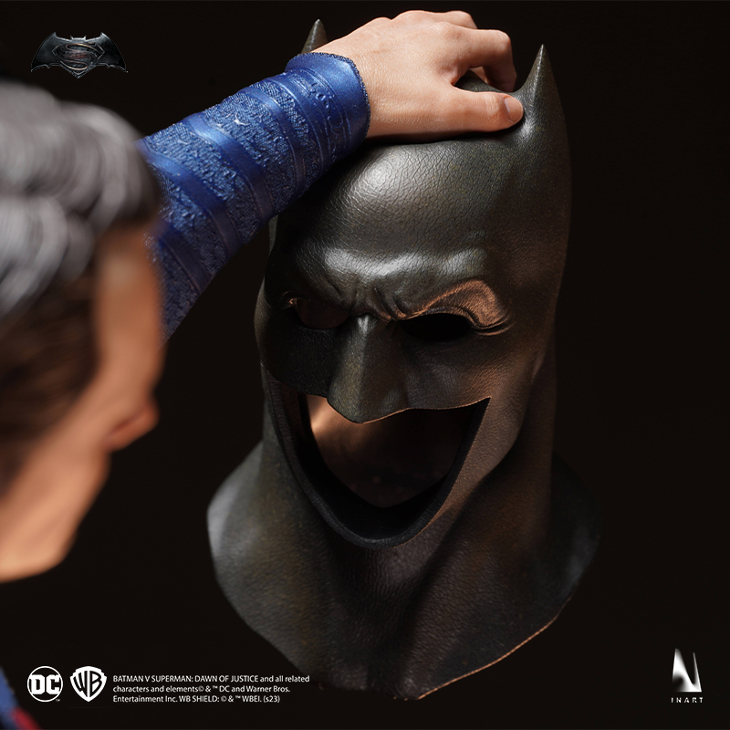 INART's artistic interpretation of Superman as a collectible figure from BvS